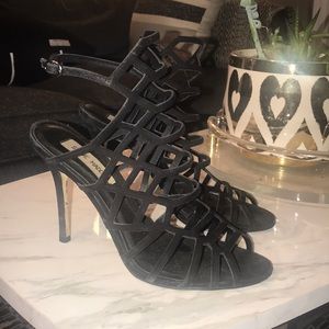 Steve Madden Black Suede Heels